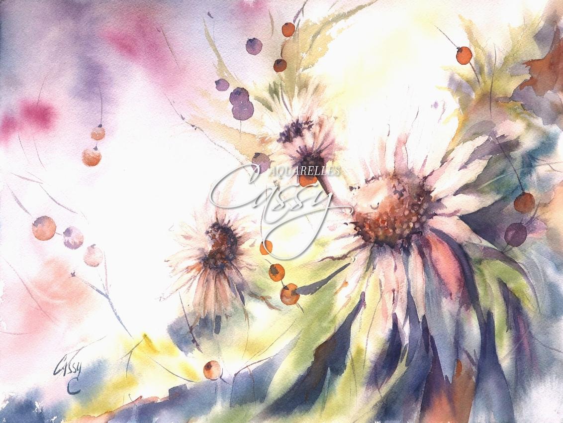 Chardons de nos montagnes (31 cm X 41 cm)